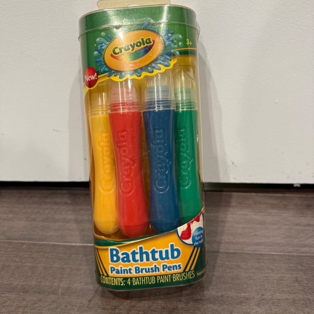 Crayola Bathtub Paint Brush Pens 4 Pack Blue Green Red Yellow